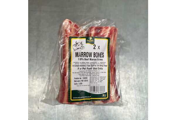 1 bag of Frozen Raw 100% Beef Marrow Bones (2)